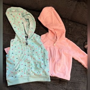 12 Months Carters Vest and Hoodie
